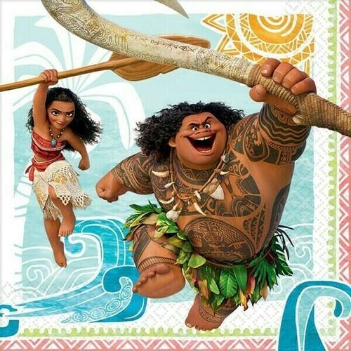 Moana Luncheon Napkins 2 Sided Design 16 Pack