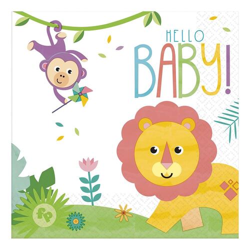 Fisher Price Hello Baby Lunch Napkins 16 Pack