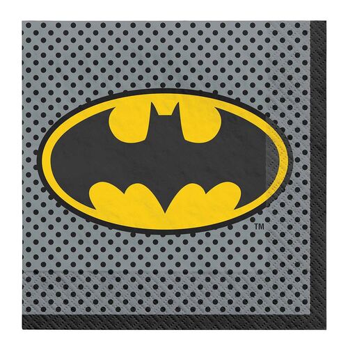 Batman Heroes Unite Lunch Napkins 16 Pack