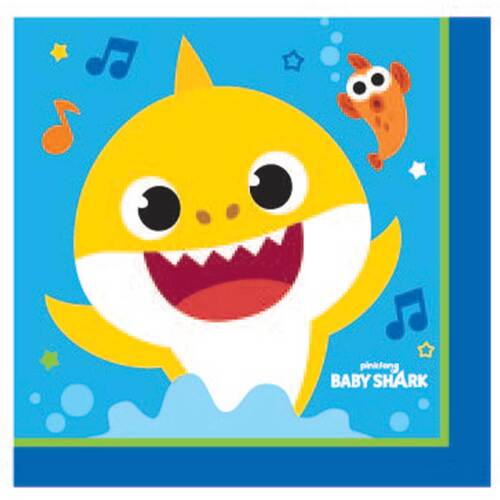 Baby Shark Lunch Napkins 16 Pack
