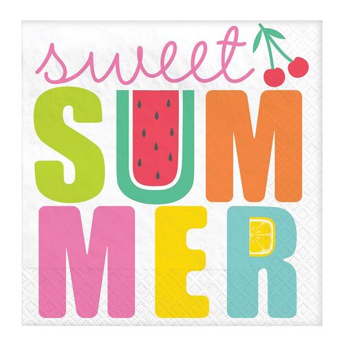 Tutti Frutti Summer Lunch Napkins 16 Pack