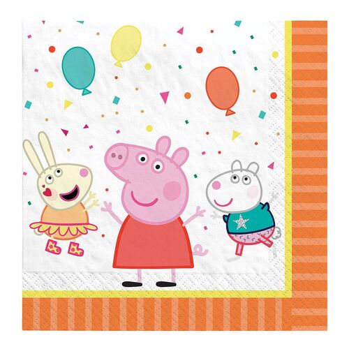 Peppa Pig Confetti Party Lunch Napkins 16 Pack