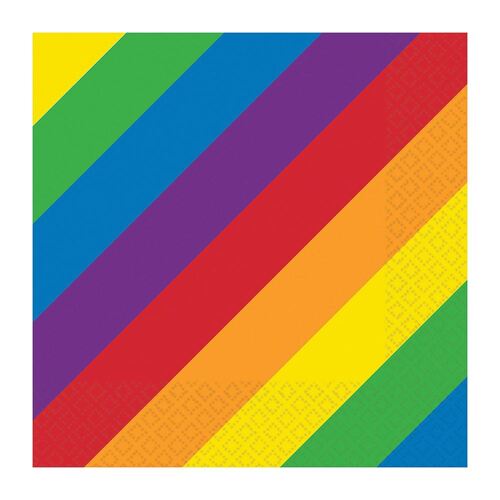 Rainbow Lunch Napkins 16 Pack