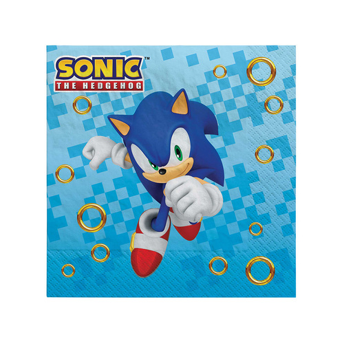 Sonic the Hedgehog Lunch Napkins 16 Pack