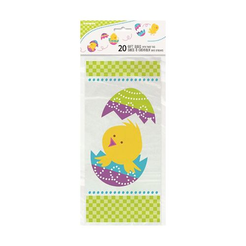 Easter Chick Cello Bags 20 Pack