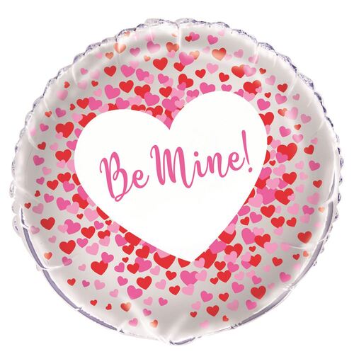 45cm Be Mine Hearts  Foil Balloon Packaged