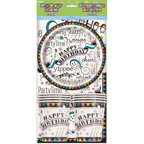 Doodle Birthday Party 8 Pack