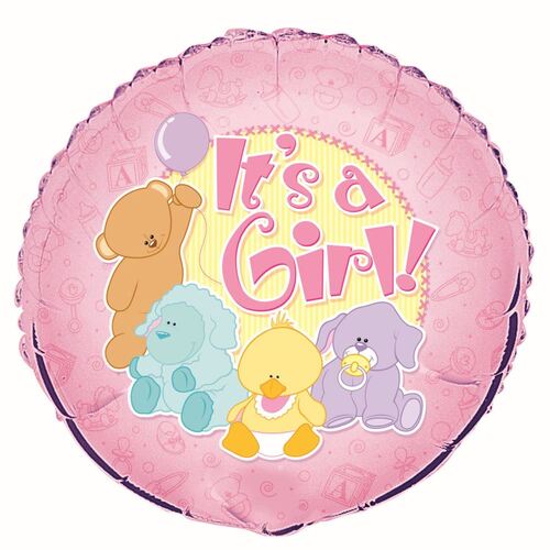 45cm It'S A Girl  Foil Balloon Packaged