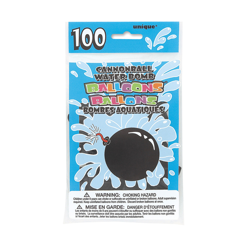 Black Cannon Waterbomb Balloons 100 Pack