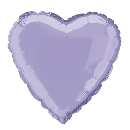 45m Lavender Heart  Foil Balloon Packaged