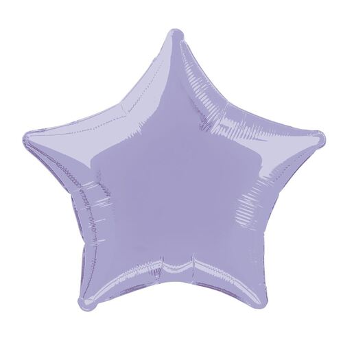 50cm Lavender Star Foil Balloon Packaged
