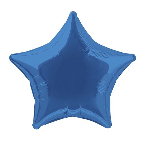 50cm Royal Blue Star Foil Balloon Packaged