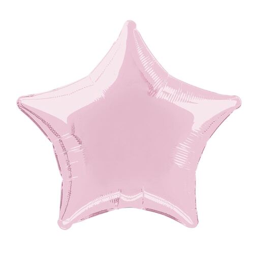 50cm Pastel Pink Star Foil Balloon Packaged