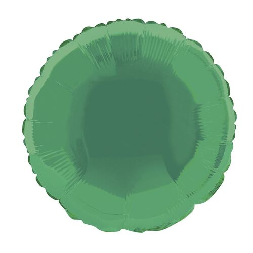 45m Green Round  Foil Balloon Packaged