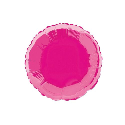 45m Hot Pink Round Foil Balloon Packaged