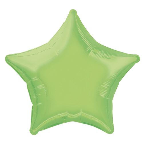 50cm Lime Green Star 50 cm Foil Balloon Packaged
