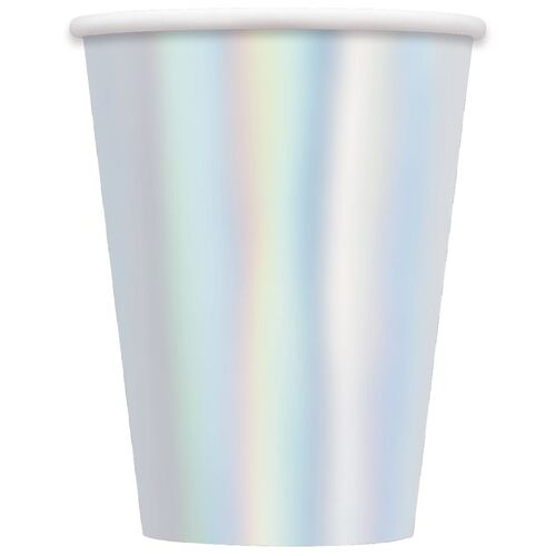 Iridescent Foil Paper Cups 355ml 8 Pack