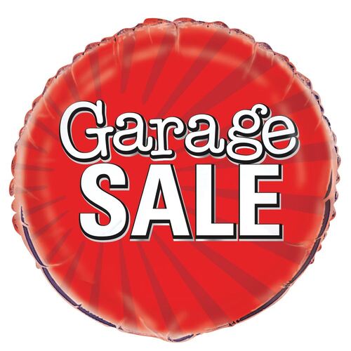 Garage Sale 45cm (18) Foil Balloon Packaged