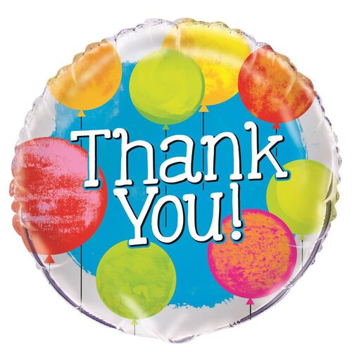 Bright thank You 45cm (18) Foil Balloon Packaged