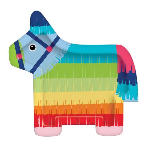 Fiesta Donkey Shaped Paper Plates 26cm 8 Pack