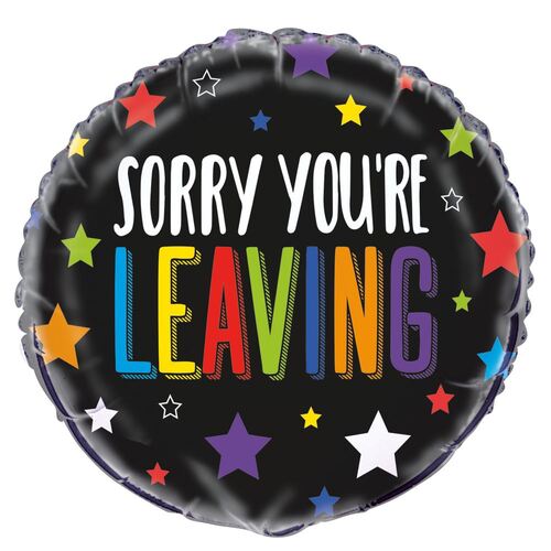 45cm Sorry Your Leaving Foil Balloon  Packaged