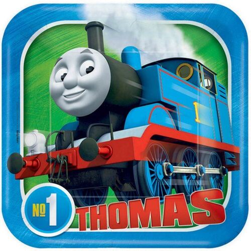 Thomas All Aboard 17cm 8 Pack Square Plate