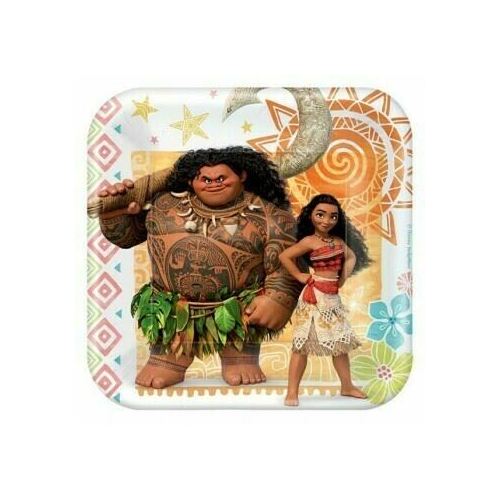 Moana 17cm 8 Pack Square Plate