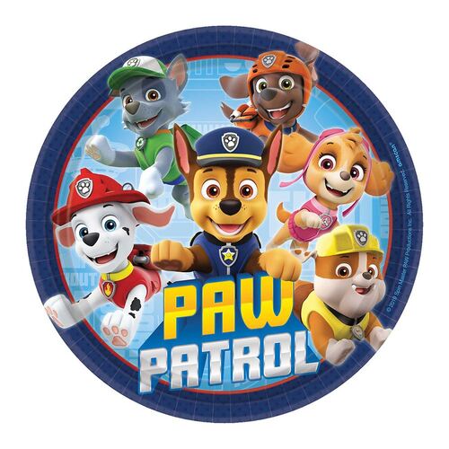 Paw Patrol Adventures Round Plates 17cm 8 Pack