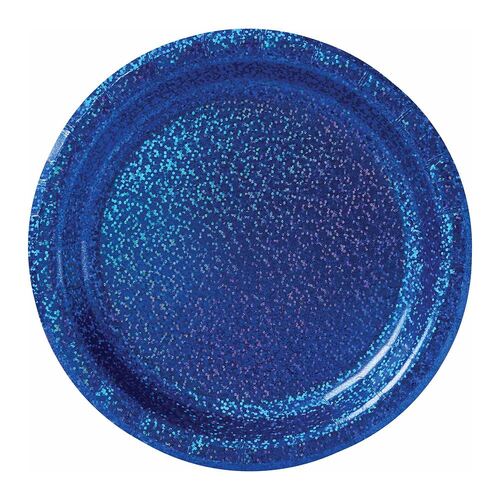 Prismatic Bright Royal Blue Round Paper Plates 17cm 8 Pack