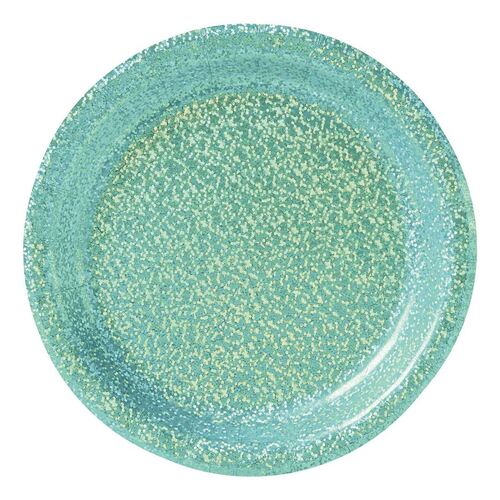 Prismatic Robin's Egg Blue Round Paper Plates 17cm 8 Pack