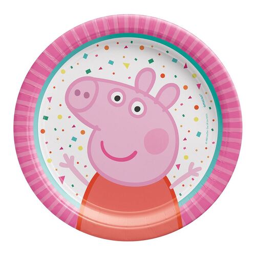 Peppa Pig Confetti Party Paper Plates 17cm 8 Pack