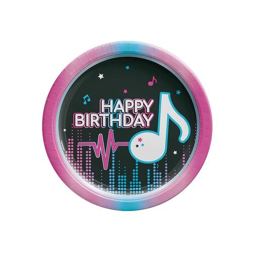 Internet Famous Birthday Round Paper Plates 17cm 8 Pack