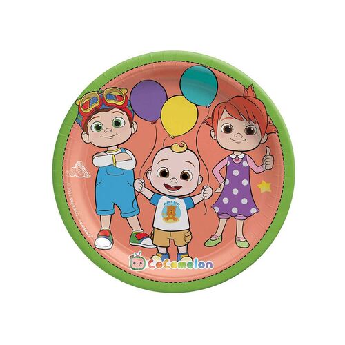 Cocomelon Paper Plates 17cm 8 Pack