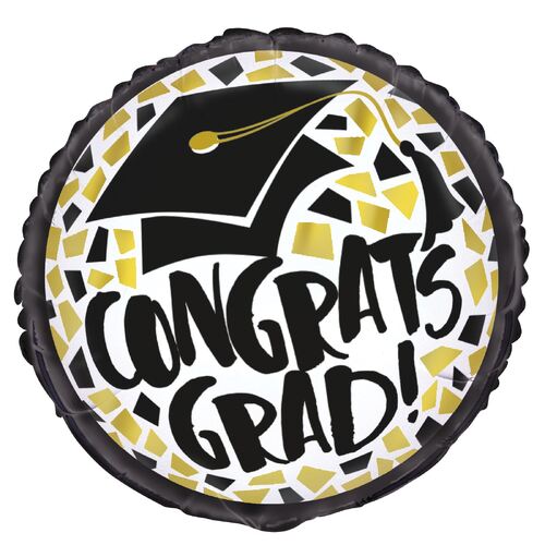 45cm Congrats Grad Foil Balloon  Packaged