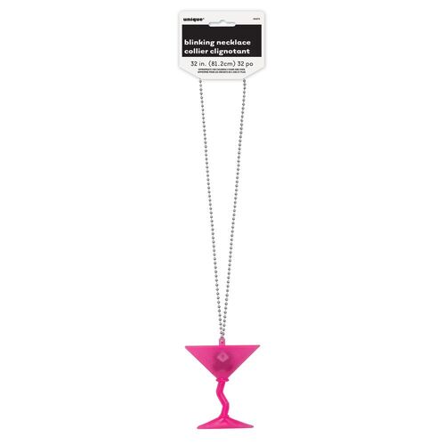 Martini Glass Flashing Necklace