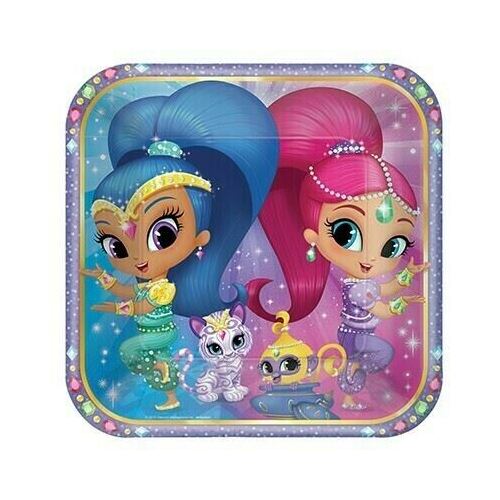 Shimmer and Shine 23cm 8 Pack Square Plates