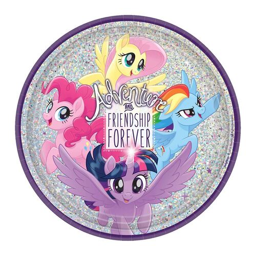 My Little Pony Friendship Adventures Round Prismatic Plates 23cm 8 Pack