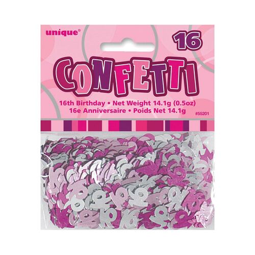 Glitz Pink 16 Confetti 14Grams (0.5Oz)