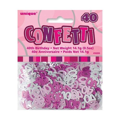 Glitz Pink 40 Confetti 14Grams (0.5Oz)