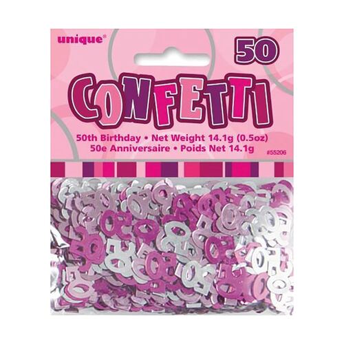 Glitz Pink 50 Confetti 14Grams (0.5Oz)