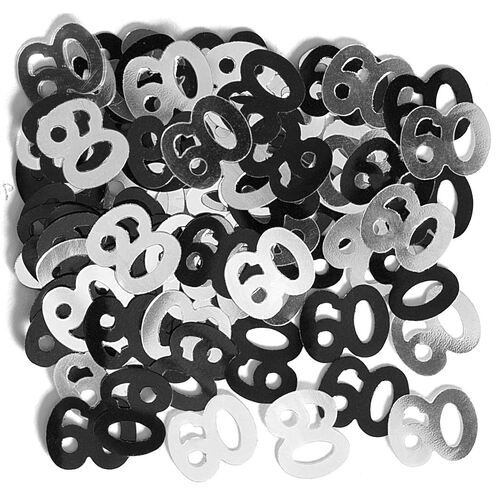 Glitz Black And Silver 60 Confetti 14Grams (0.5Oz)