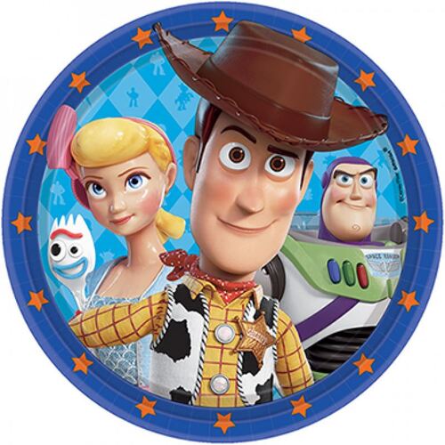 Toy Story 4 23cm 8 Pack Round Paper Plates