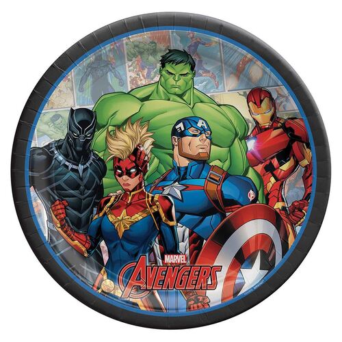 Marvel Avengers Powers Unite Paper Plates 23cm 8 Pack