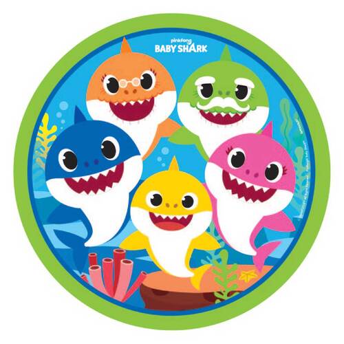 Baby Shark Paper Dinner Plates 23cm 8 Pack