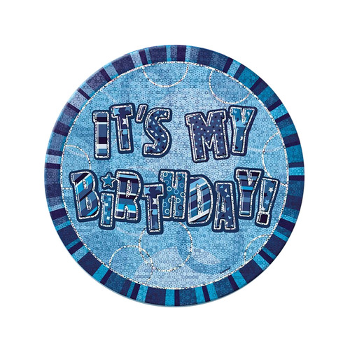 Glitz Blue Jumbo Birthday Badge - It'S My Birthday