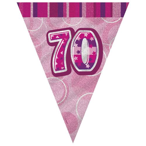 Glitz Pink Flag Banner - 70