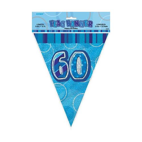 Glitz Blue Flag Banner - 60