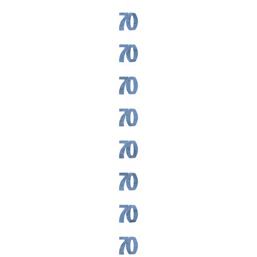Glitz Blue 6 Hanging Decorations 1.5M (5') - 70