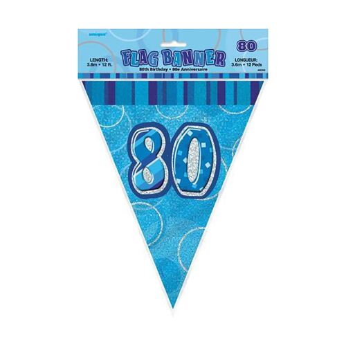 Glitz Blue Flag Banner - 80
