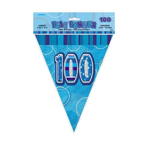 Glitz Blue Flag Banner - 100